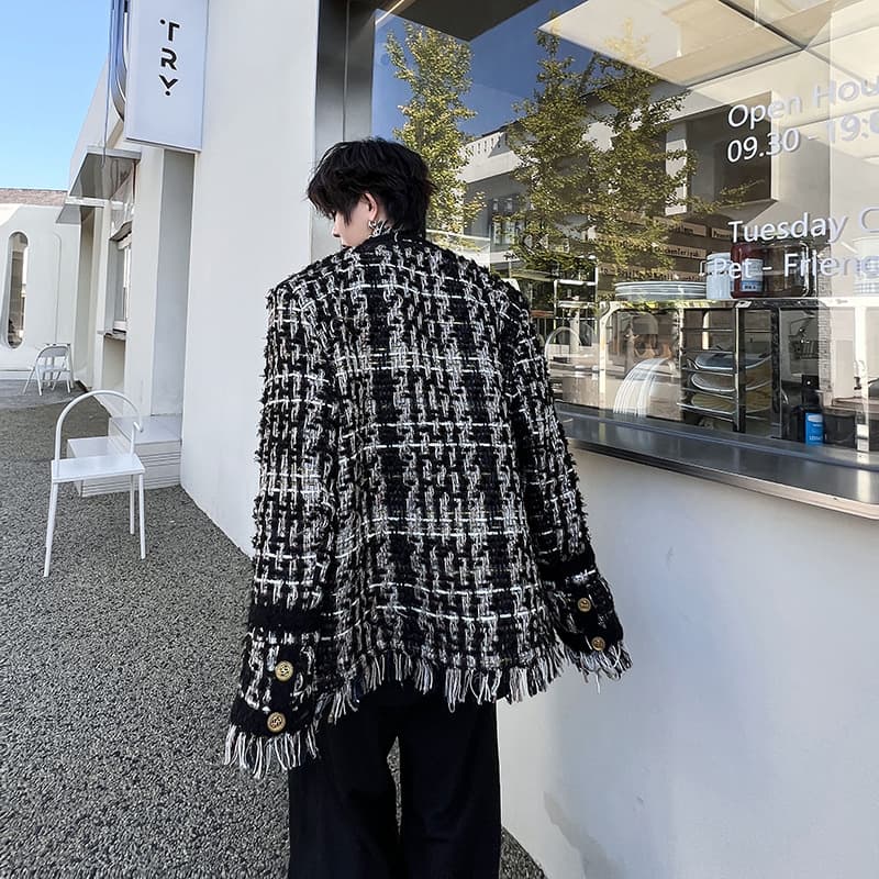 シンプルラグジュアリーツイードジャケット
